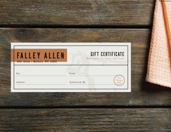 Free Restaurant Gift Certificate Template