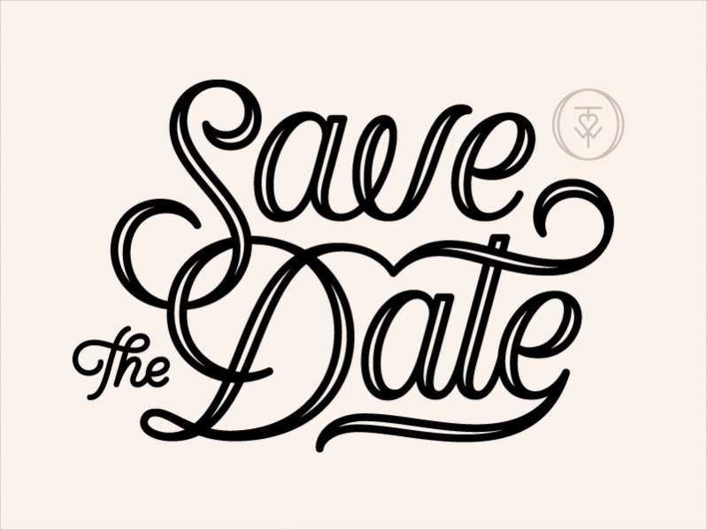 Free Save The Date Typography Template