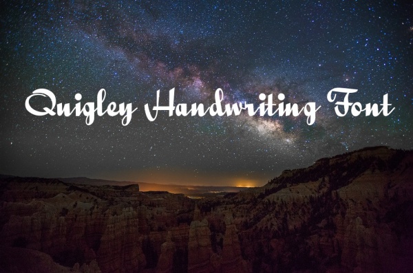 Free Script Quigley Handwriting Font