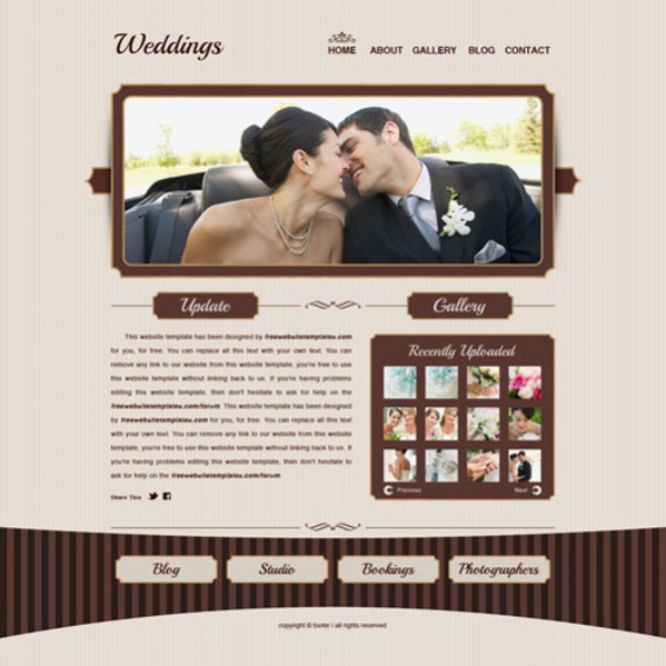 Free Wedding Website Template