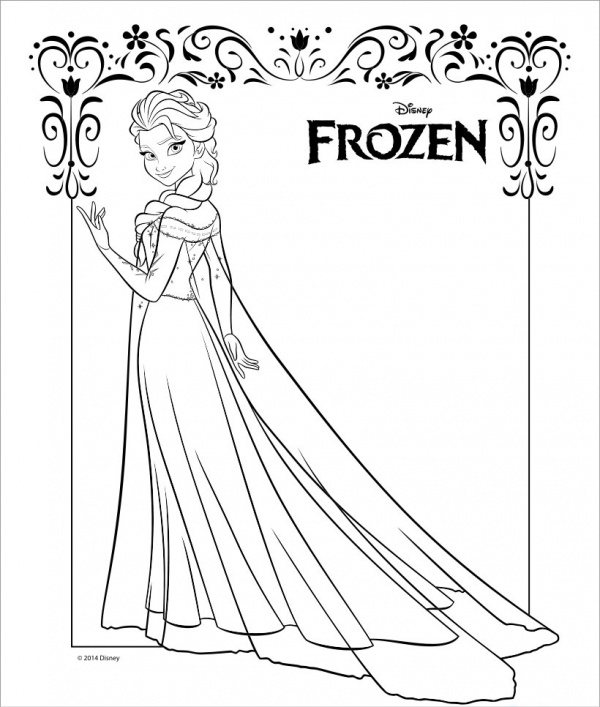 Frozen Coloring Page for Kid's