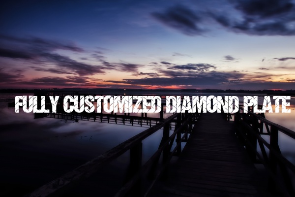 Fully Customized Diamond Plate Font