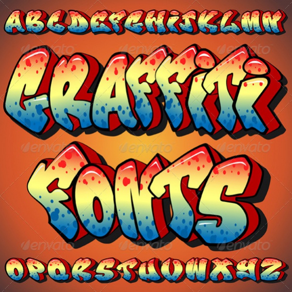 free 17 graffiti letters in vector eps ai