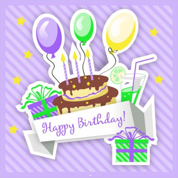 Happy Birthday Card Vector