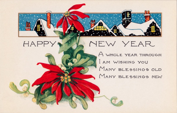 Happy New Year Postcard Greetings