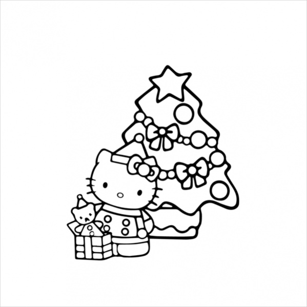 31+ Hello Kitty Coloring Sheets Christmas
