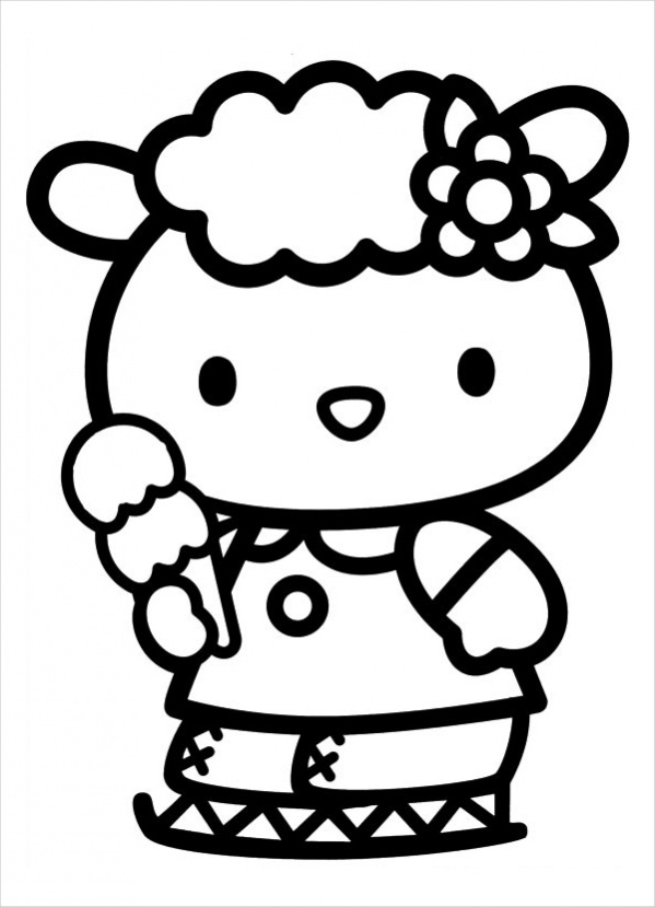 40 Hello Kitty Dress Up Coloring Pages  Latest HD