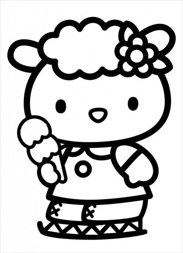 free sanrio coloring pages