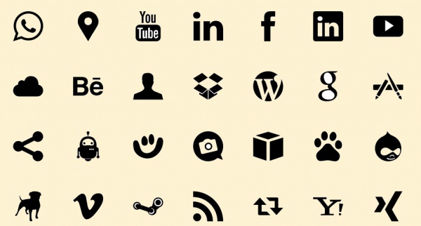 High Resolution Social Media Icons