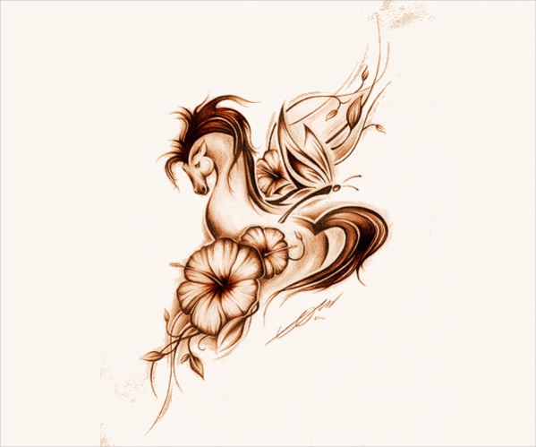 Horse Tattoo Design