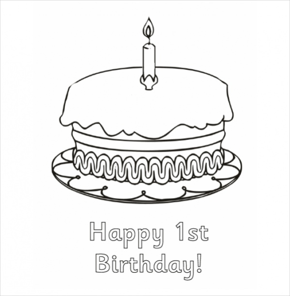 Kid's Birthday Coloring Pages