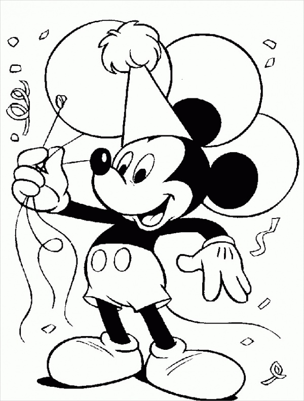 Mickey Mouse Thanksgiving Coloring Page