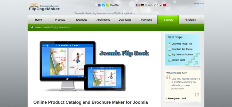 Online Product Catalog and Brochure