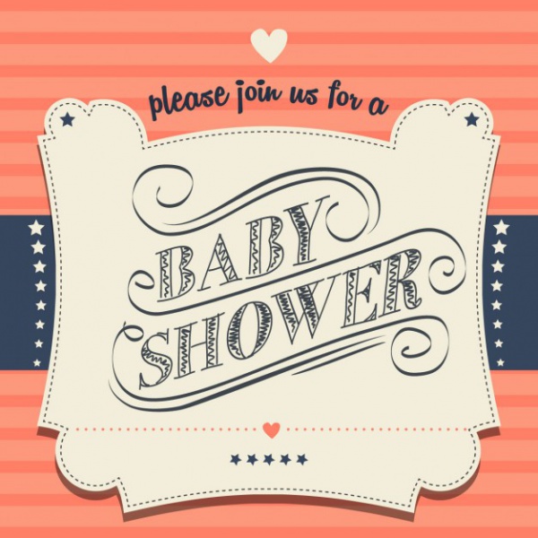 Retro Baby Shower Invitation