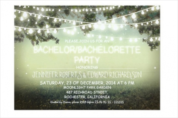 Rustic Bachelorette party Card