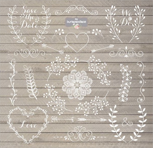 Rustic Wedding Clipart Design