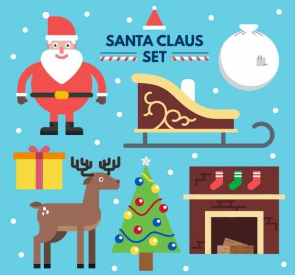 Santa Flat Design