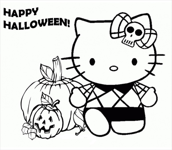Simple Hello Kitty Coloring Page