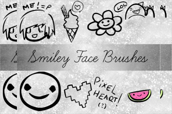 Smile face Photoshop Brushes