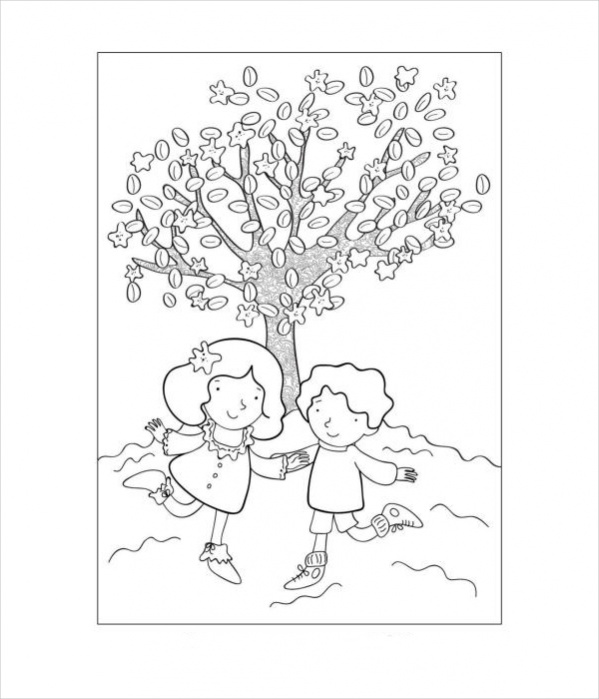 Spring Coloring Page for Kids