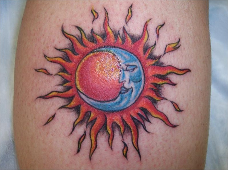 Sun  Moon Tattoos  Whats their Meaning Plus Photos