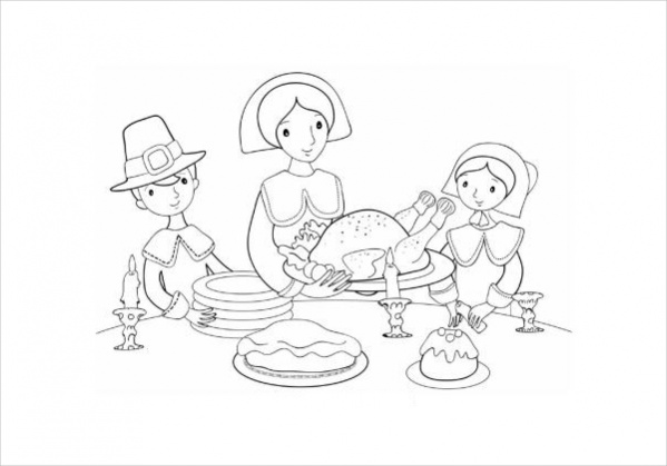 Thanksgiving Food Coloring Pages