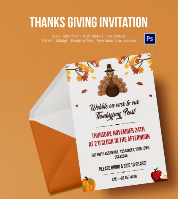 Thanksgiving Invitation Wording
