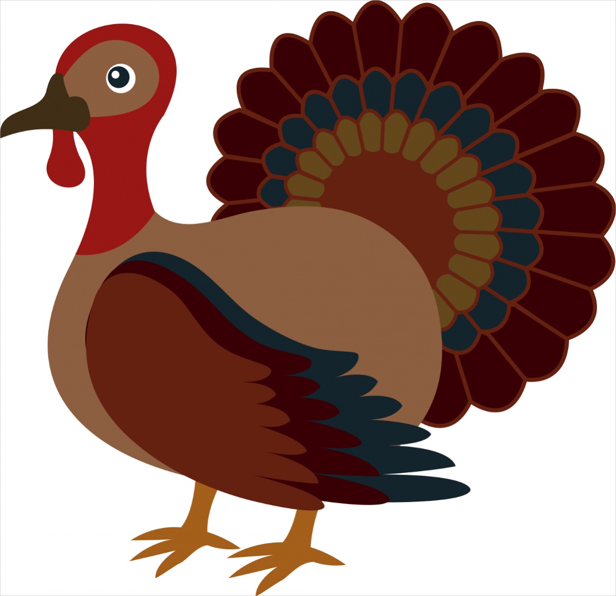 thanksgiving turkery border clipart for word