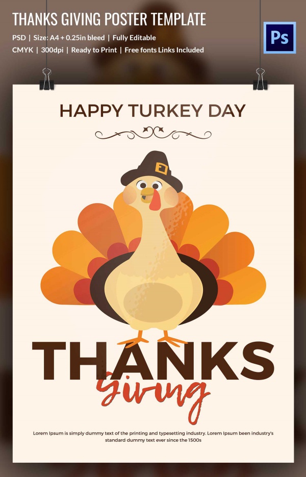 Thanksgiving Turkey Poster