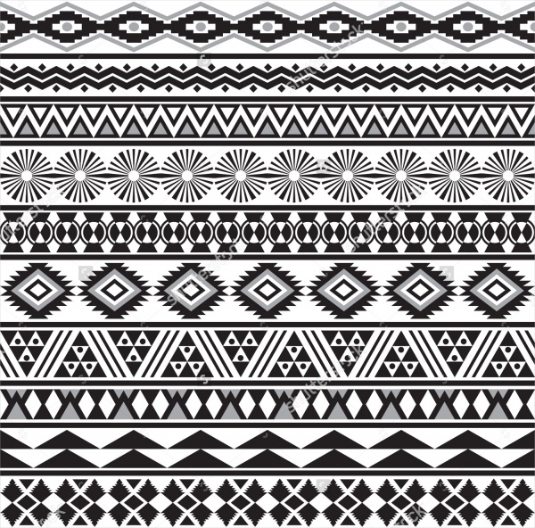 Tribal Striped Seamless Pattern