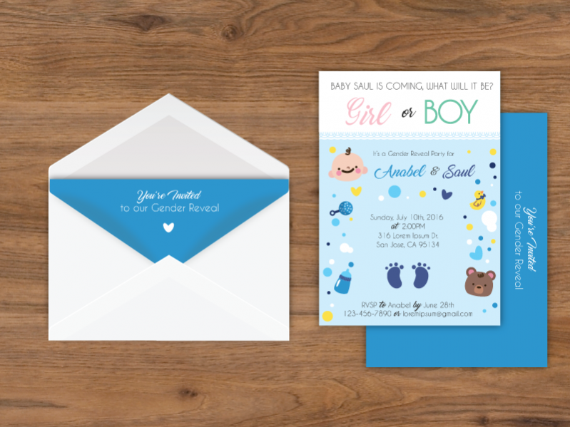 Typography Baby Shower Card