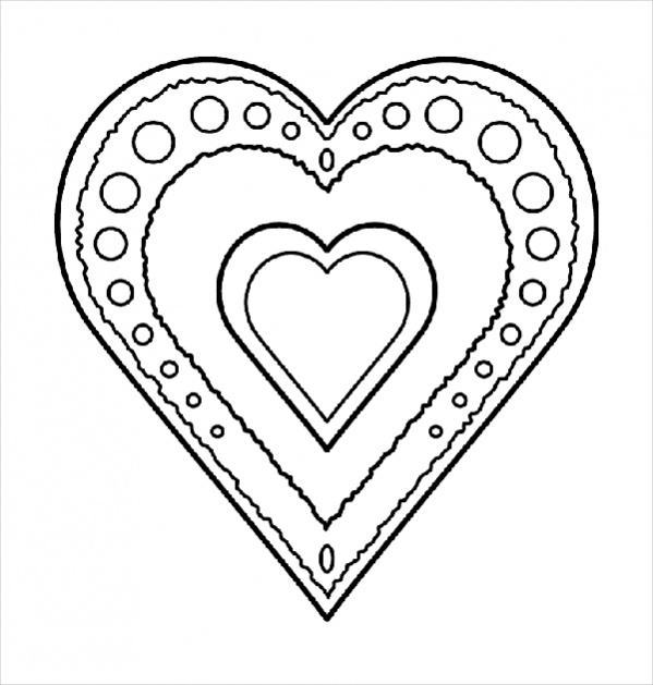 Valentine Coloring Page for Kids