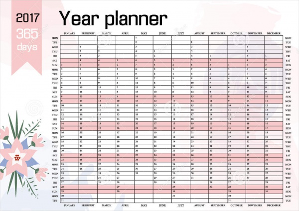 Yearly Calendar Design