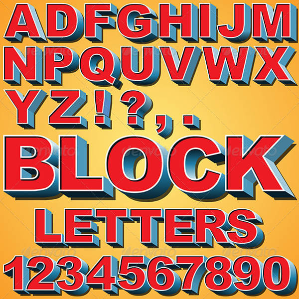 3D Block Letters