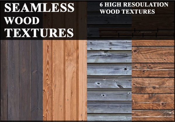 6 Seamless Wood Textures