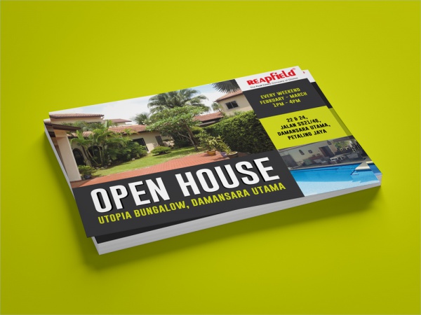 A4 Real Estate Open House Flyer