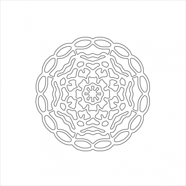 Abstract Mandala Coloring Page