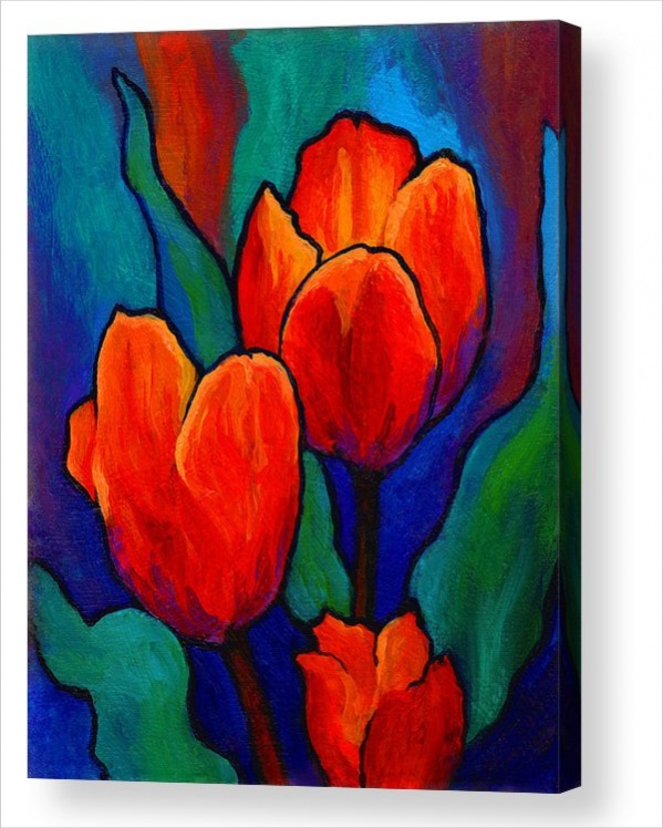 Acrylic Flower Painting