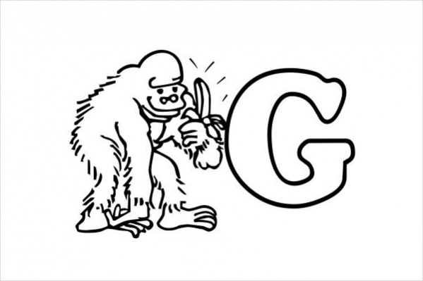 Alphabet G Coloring page