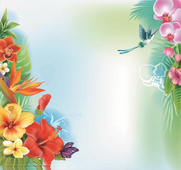 Amazing Tropical Flower Background