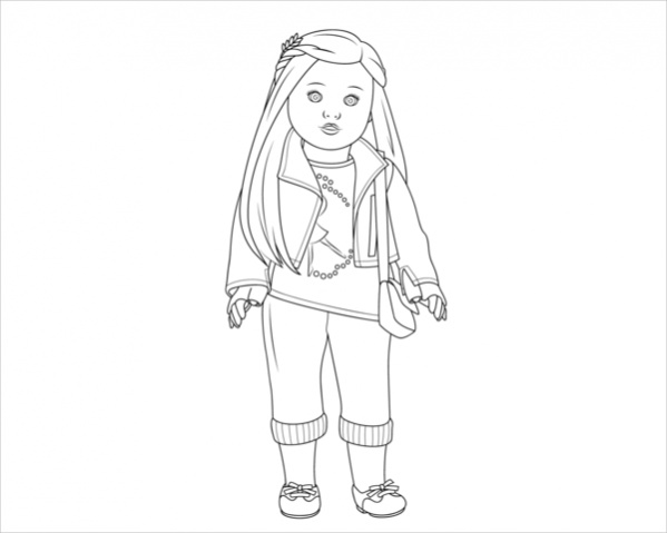 American Girl Coloring page