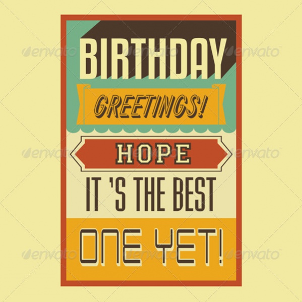 Birthday Greetings Typography