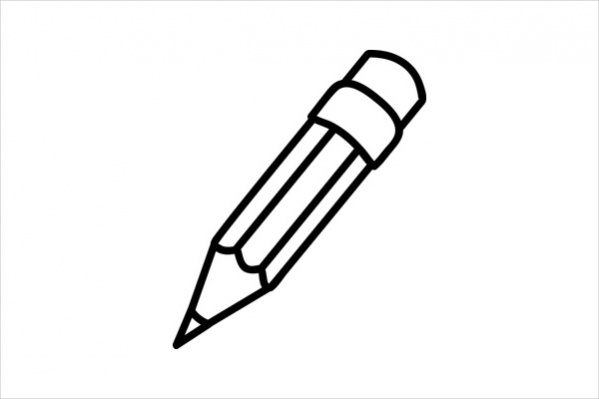 Black And White Pencil Clipart