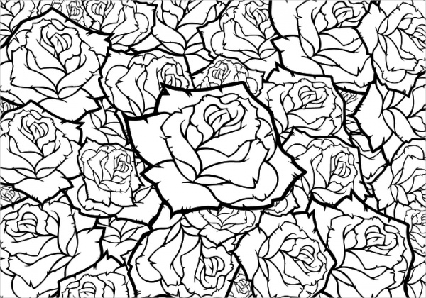 Black and White Rose Flower Backgrounds