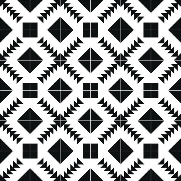 Black and White Tiles Pattern