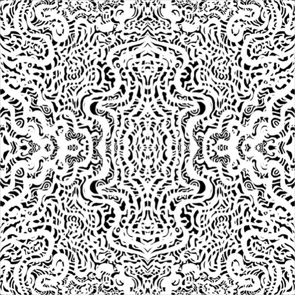 Black and White Trippy Pattern