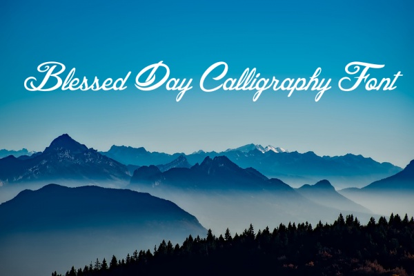 Blessed Day Calligraphy Font