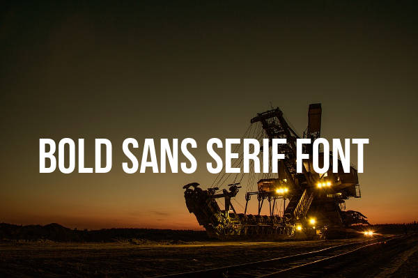 Bold Sans Serif Font
