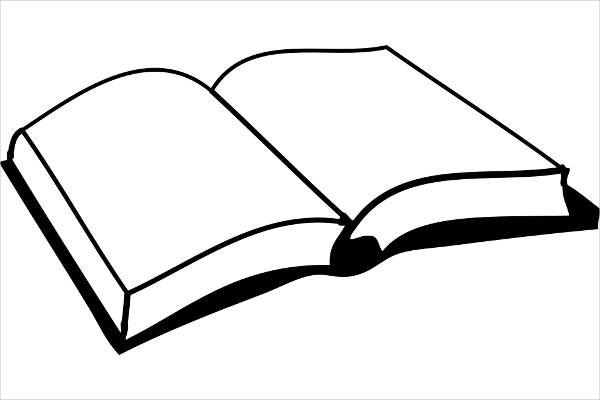 Book Black and White Clipart