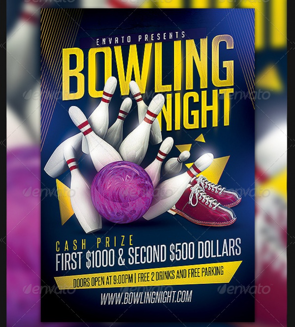 Bowling Party Flyer